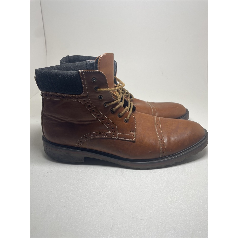 David Stone Boots Brown Faux Leather Size 13 M Men's‎ 032946